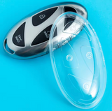 Hyundai key cover - Transparent | Fits all buttons | Kona, i30, Ioniq, Elantra, Santa Fe etc | Car key accessories | key fob cover