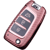 Hyundai key cover carbon fibre pink | i30, tucson, kona | Keysleeves car accessories
