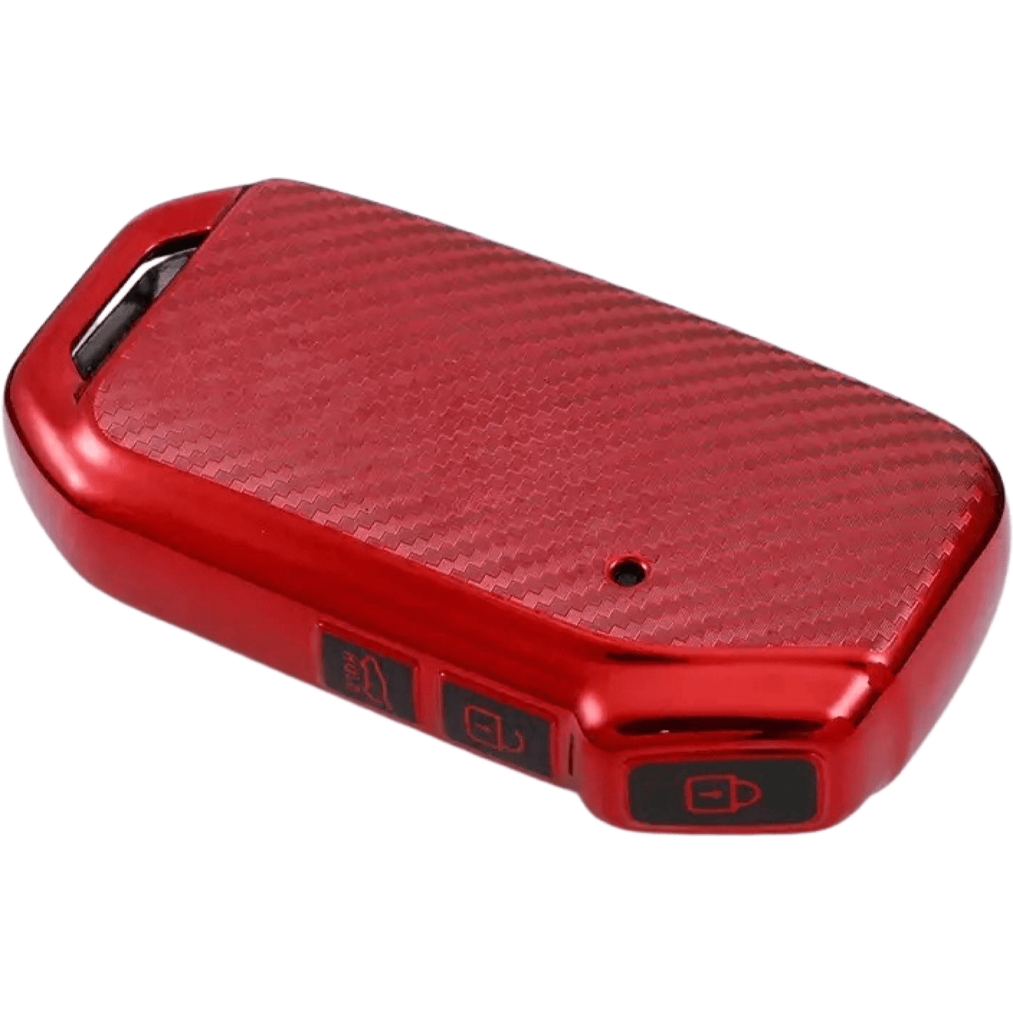 Kia key cover carbon fibre pattern red | Cerato and sportage (2019+) Car key Cover | Kia Accessories - Keysleeves