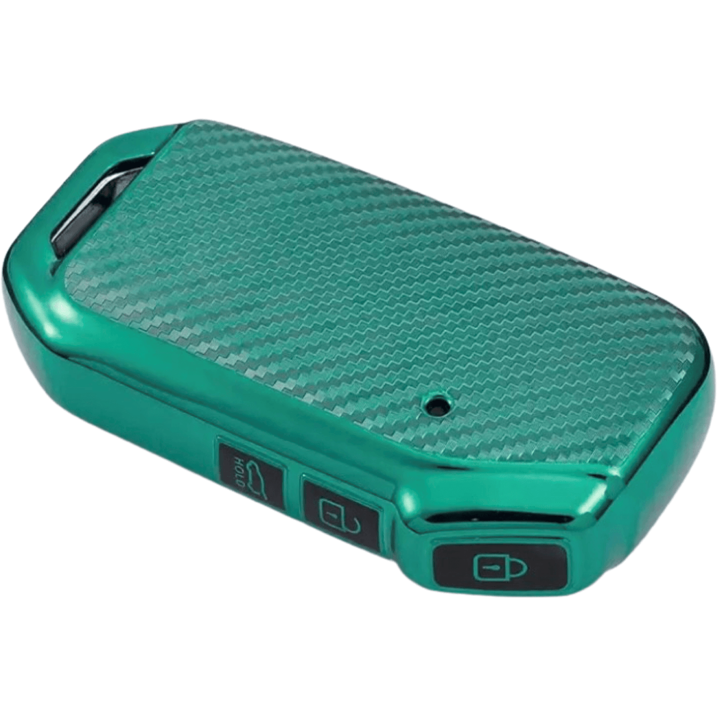 Kia key cover carbon fibre pattern green | Cerato and sportage (2019+) Car key Cover | Kia Accessories - Keysleeves