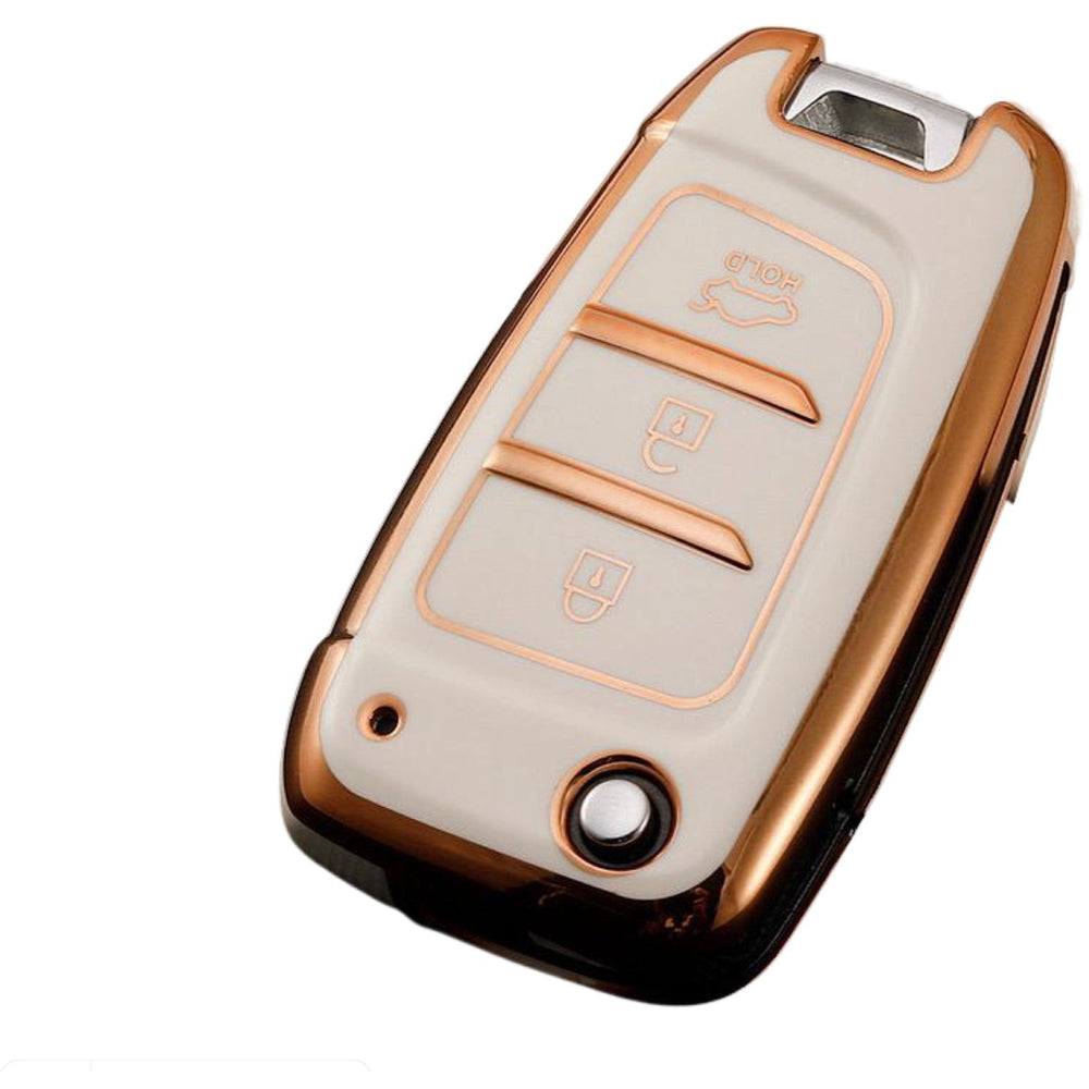 Hyundai key cover white gold | i30, venue, kona | Hyundai accessories - Keysleeves
