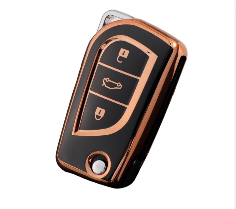 Toyota Key Cover - 3 button flip | Corolla, Camry, Hilux, RAV4 Key fob cover. | Toyota Accessories