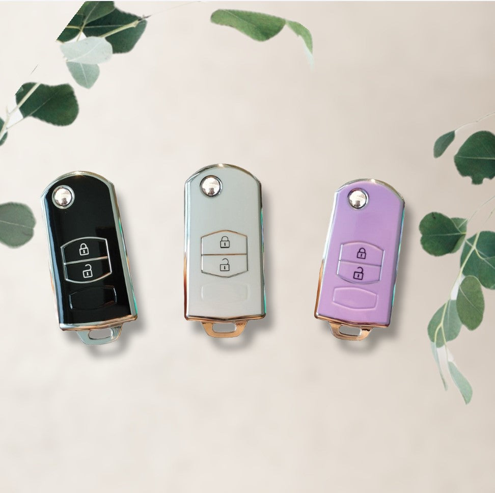 Mazda Flip key cover | Mazda 2, 3, 6, CX-3, CX-5, RX8, MX-5 (2-button) car key fob cover
