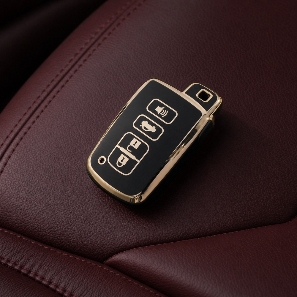 Toyota Type F key cover in a lifestyle setting
