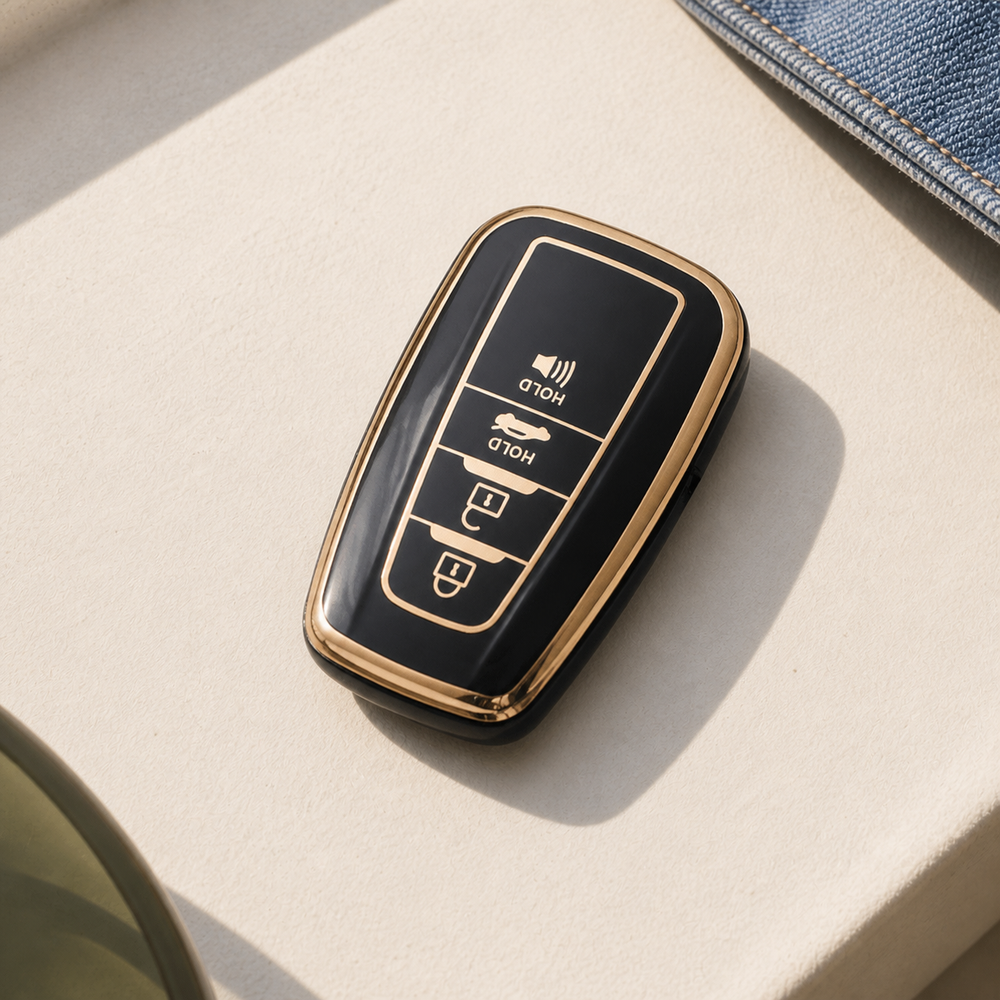 Toyota Type G key cover in a lifestyle setting