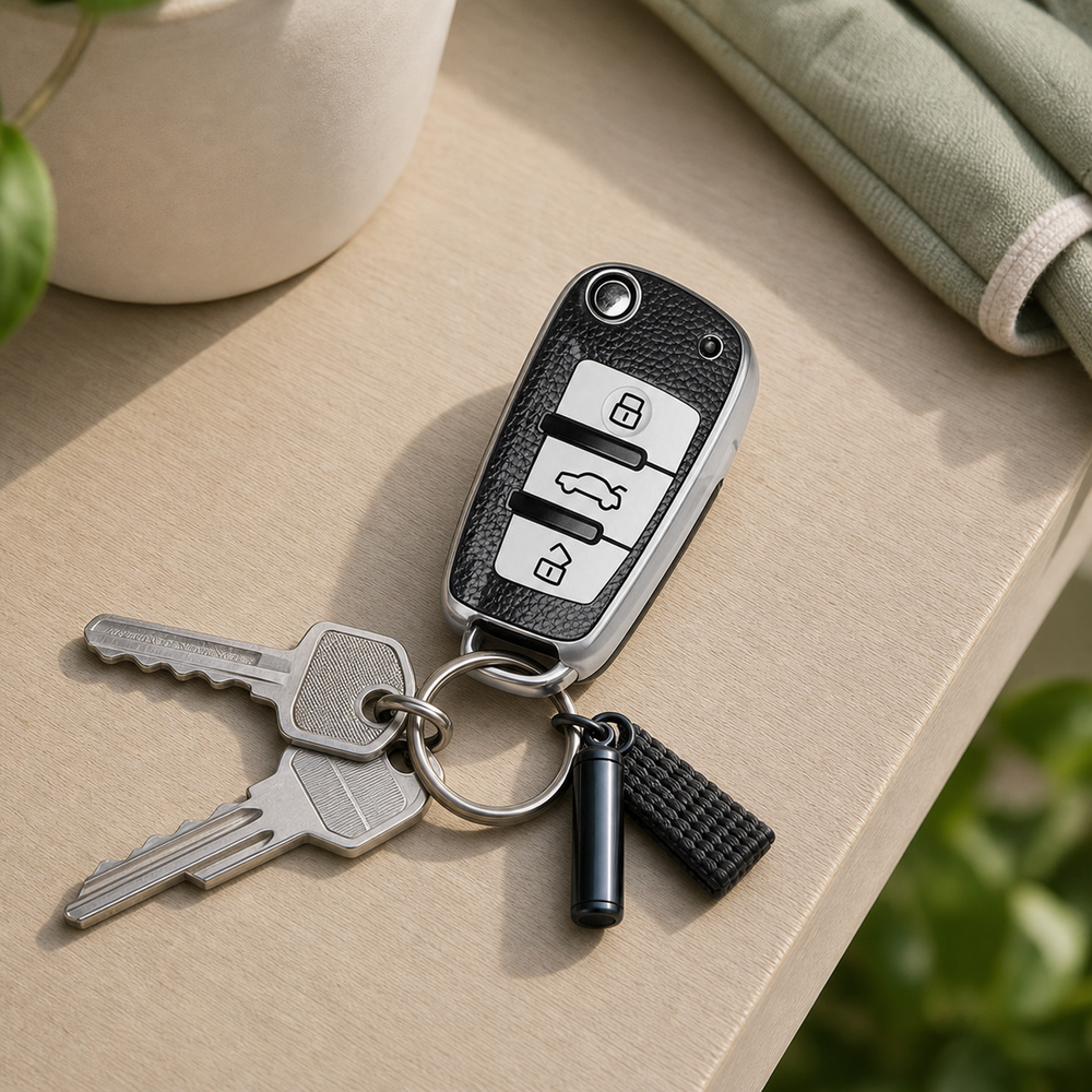 Audi Type A key cover in a lifestyle setting