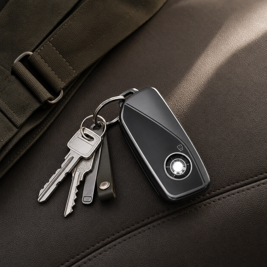 BMW Type E key cover in a lifestyle setting