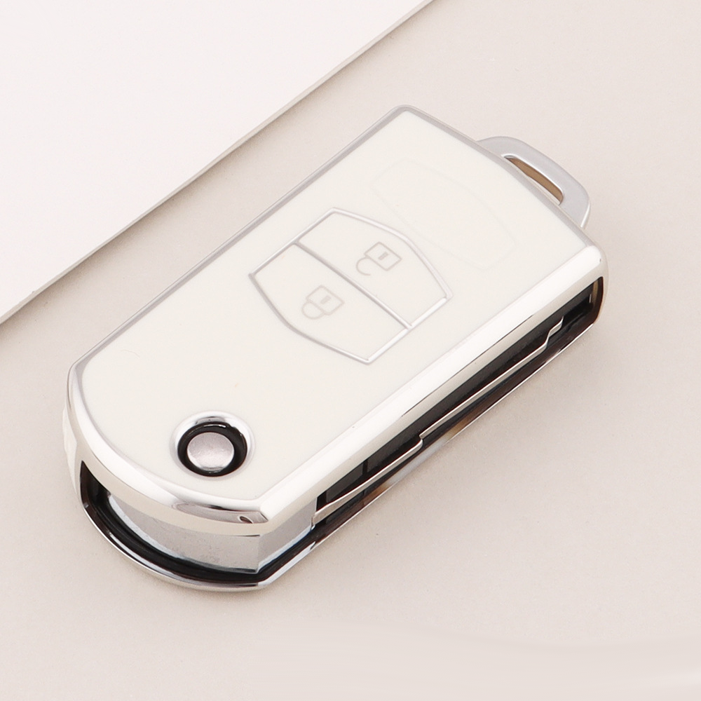 Mazda Flip key cover | Mazda 2, 3, 6, CX-3, CX-5, RX8, CX-9, MX-5 (2-button) car key fob cover