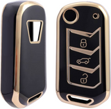 Mahindra Key Cover for Scorpio, XUV700, PIK-UP Etc – Gold Trim TPU.