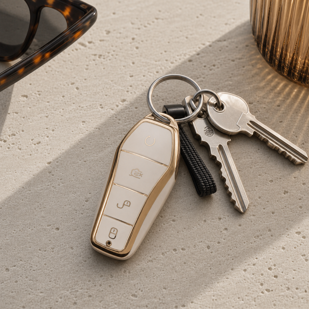 BYD Type B key cover in a lifestyle setting