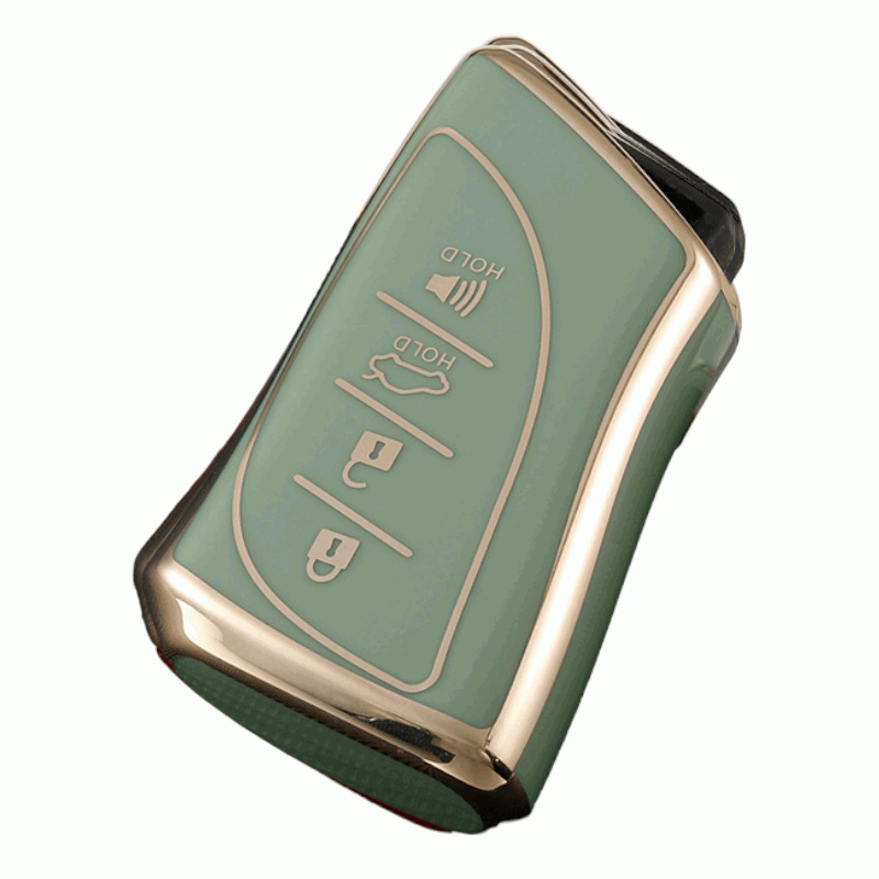Lexus Car Key Cover (2019+) 4 button | IS200, IS250, IS300, IS350, ES300, RC200T﻿, RC300, RC350, LX570, NX200, NX300, RX350, RX450 key fob cover green