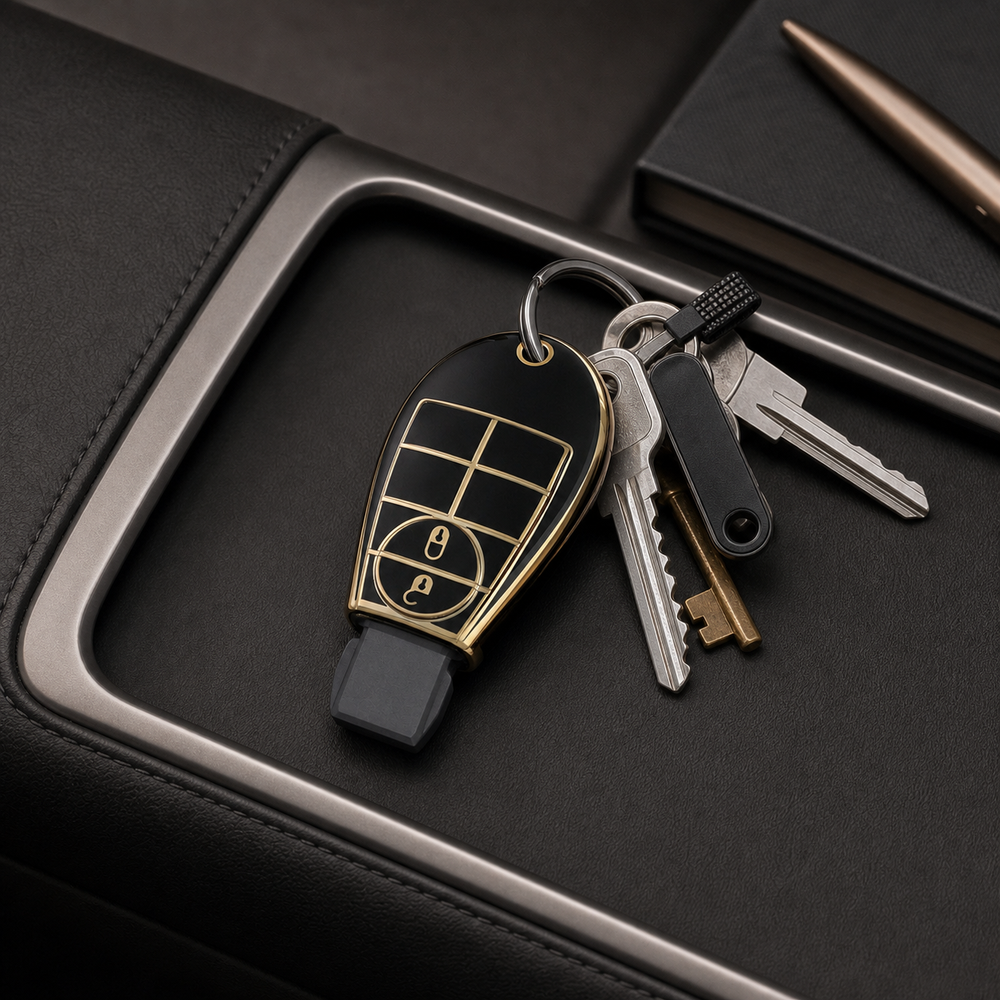 Chrysler Type A key cover in a lifestyle setting