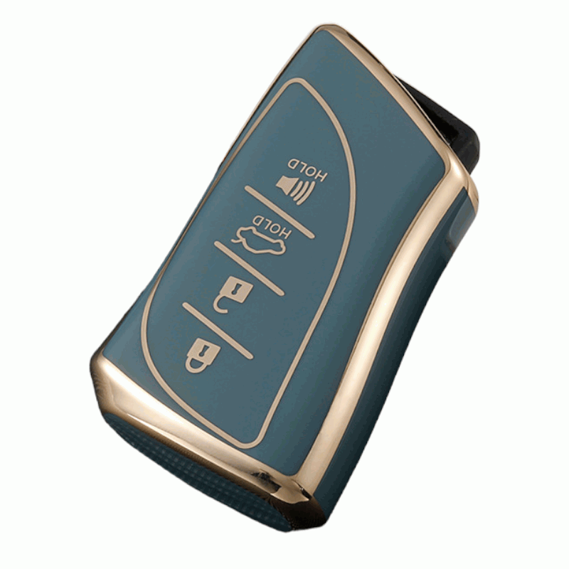 Lexus Car Key Cover (2019+) 4 button | IS200, IS250, IS300, IS350, ES300, RC200T﻿, RC300, RC350, LX570, NX200, NX300, RX350, RX450 key fob cover blue