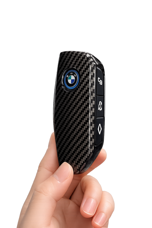 BMW key cover - 3/4 button carbon fibre look | key fob case for X Series, 1 Series, 2 series, 3 series, 5 series