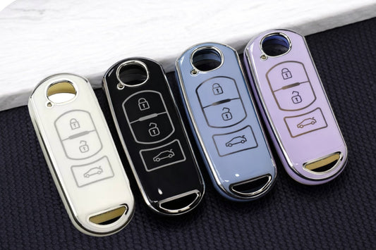 Mazda Key cover  (3-button) | Mazda 2, 3, 6, CX-3, CX-5, CX-8 car key cover | Mazda Accessories - Keysleeves