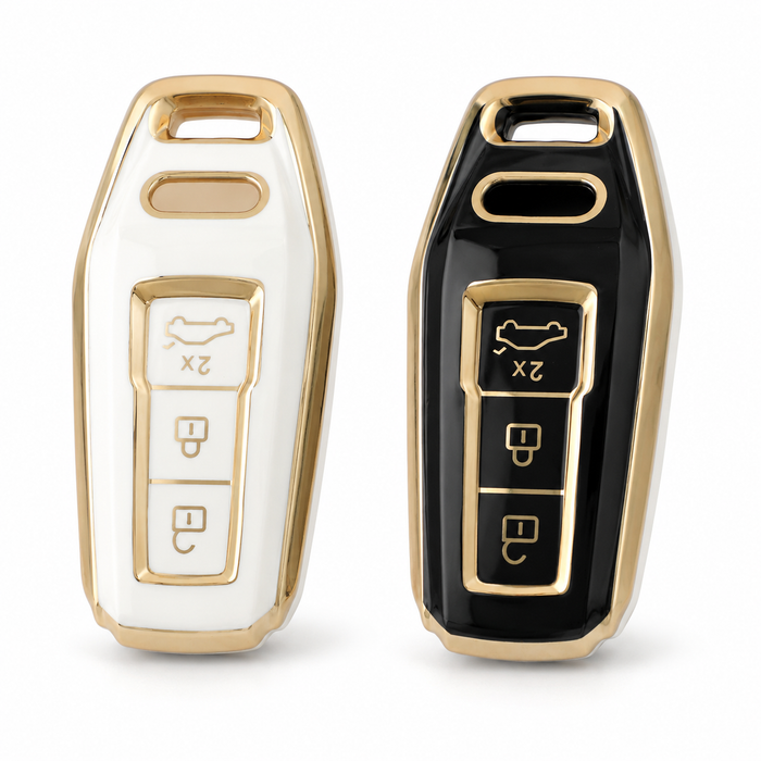 Audi key cover - gold trim design | Fits multiple models | Audi key fob case