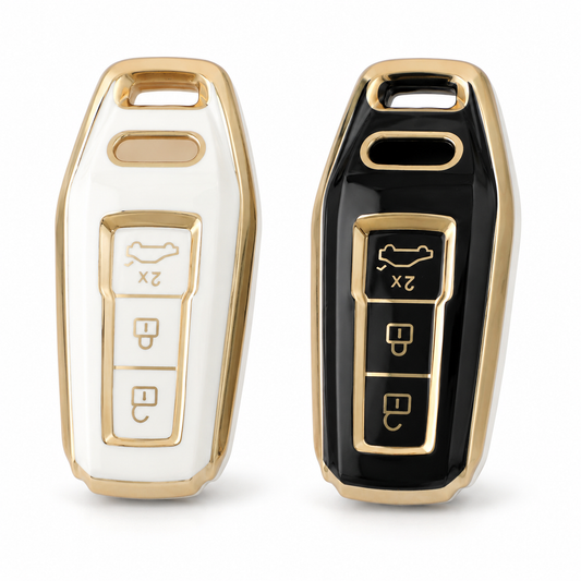 Audi key cover - gold trim design | Fits multiple models | Audi key fob case