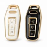 Audi key cover - gold trim design | Fits multiple models | Audi key fob case