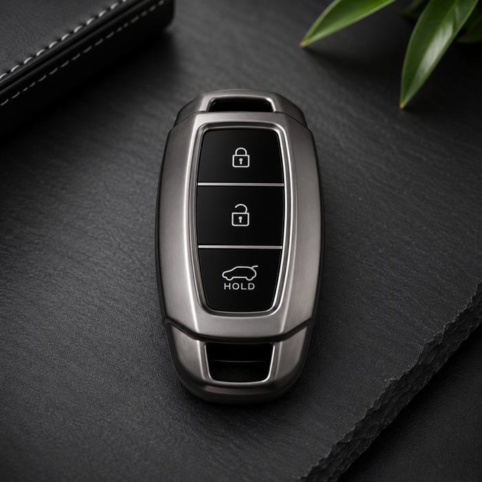 Hyundai key cover - Metallic | i30, tucson, Kona venue Car key accessories | key fob cover