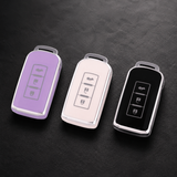 Mitsubishi key cover - 3 button Silver trim | Outlander, ASX, Lancer, Triton, Pajero key fob cover