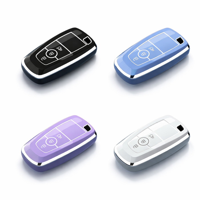 Ford Key Cover - Silver Trim | 3 button | Mustang, Ranger, Escape, Everest etc | Keysleeves key fob covers