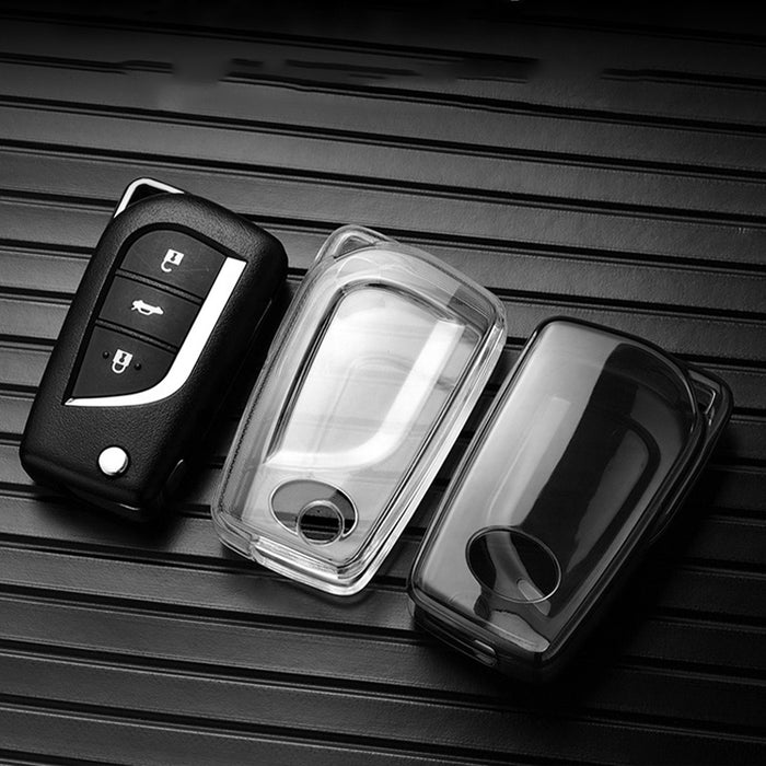 Toyota Key Cover - 2, 3 or 4 button Transparent | Corolla, Camry, Hilux, RAV4 Key fob cover. | Toyota Accessories