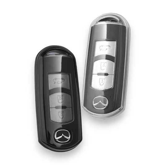Mazda Key cover - Transparent | Mazda 2, 3, 6, CX-3, CX-5, CX-9 car key cover | Mazda Accessories - Keysleeves