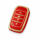 Toyota key cover - 4 Button | RAV4, Corolla, Hilux, Prado, Camry, Land Cruiser key fob cover | Toyota Accessories