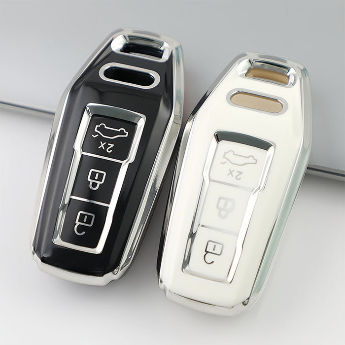 Audi key cover - silver trim design | Fits multiple models | Audi key fob case