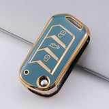 Mahindra Key Cover for Scorpio, XUV700, PIK-UP Etc – Gold Trim TPU.