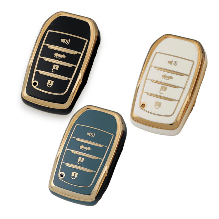Toyota key cover - 4 Button | RAV4, Corolla, Hilux, Prado, Camry, Land Cruiser key fob cover | Toyota Accessories