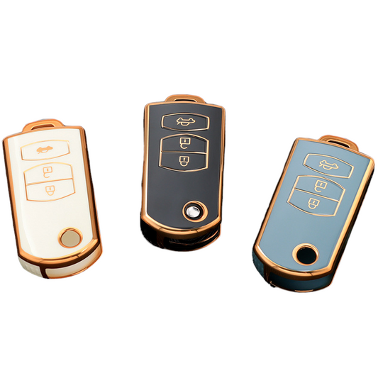 Mazda Flip key cover | Mazda 2, 3, 6, CX-3, CX-5, RX8, MX-5 (3-button) car key fob cover