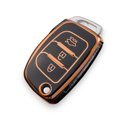 Hyundai key cover | Flip Key (side facing) |  i20, accent, i40, iX35, Santa Fe, Tucson key fob cover
