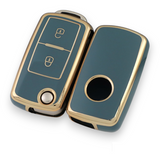 Volkswagen and Skoda key cover (2005-12)| Key fob cover for VW Golf, Jetta, Amarok, Cady, Passat, Polo, Tiguan, Touareg.