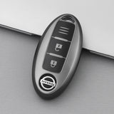 Nissan Car Key Cover - 2 or 3 Button | Metallic Finish | Navara, 350z, Qashqai, X-Trail key fob cover | Nissan Accessories