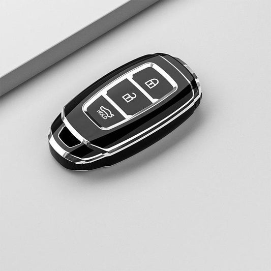 Hyundai key cover - silver trim | i30, tucson, Kona venue Car key accessories | key fob cover