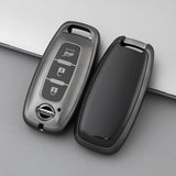 Nissan Key Cover - Metallic Finish | 3 button | Qashqai, X-Trail, Navara, Patrol key fob cover | Nissan Accessories