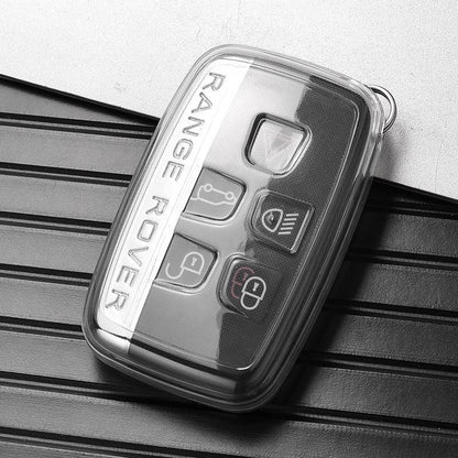 Land Rover and Jaguar key cover - Transparent | Range Rover, Freelander, Evoque, Discovery, F-Pace key fob case