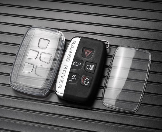 Land Rover and Jaguar key cover - Transparent | Range Rover, Freelander, Evoque, Discovery, F-Pace key fob case