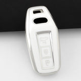 Audi key cover - silver trim design | Fits multiple models | Audi key fob case