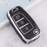 Hyundai key cover - Flip key silver trim | i30, venue, kona Car key cover | Hyundai accessories