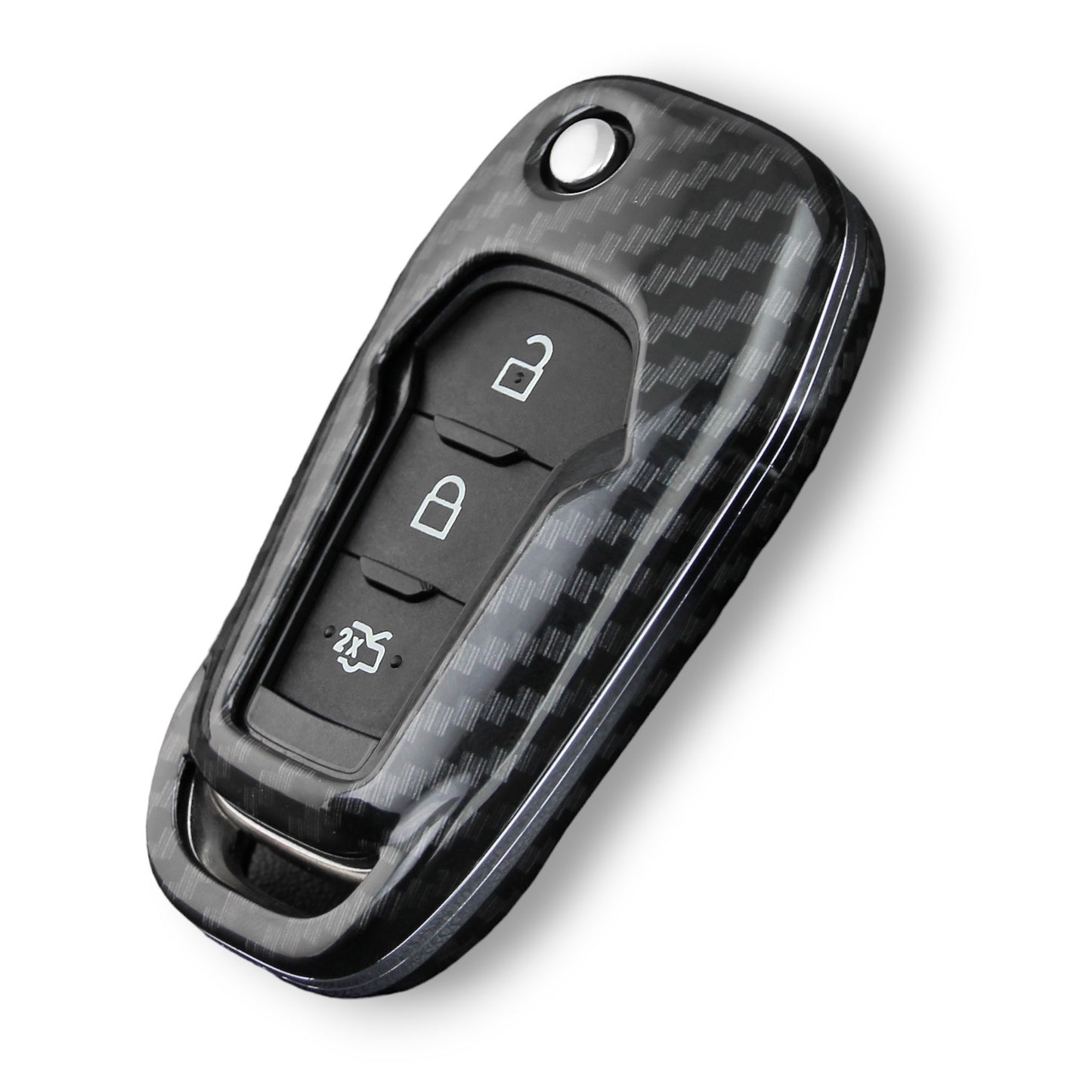Ford car key cover - 2 or 3 button Flip key | carbon fibre design | Fiesta, Mondeo, Ranger, Everest, Escape