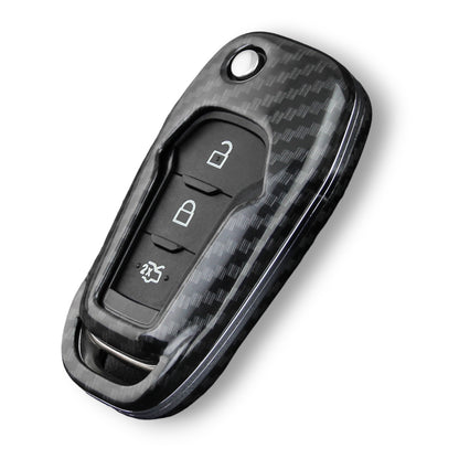 Ford car key cover - 2 or 3 button Flip key | carbon fibre design | Fiesta, Mondeo, Ranger, Everest, Escape