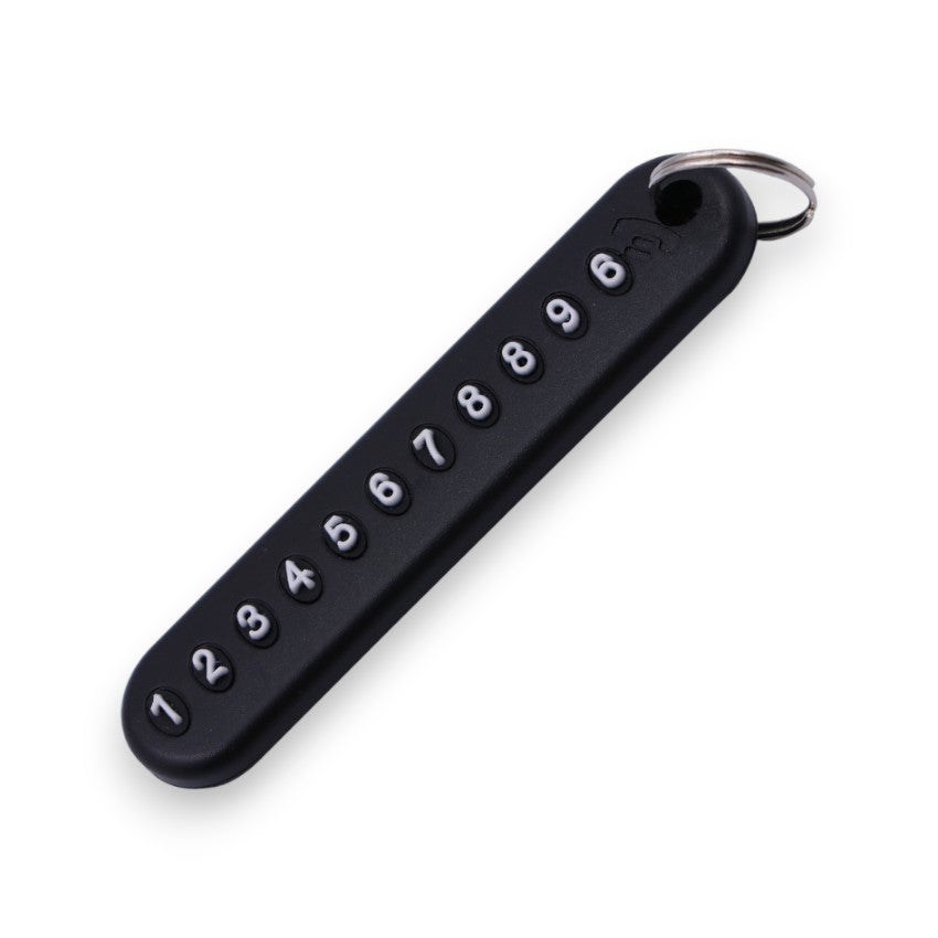 Personalised Contact Number Keyring - Customisable Number display | Secure Key Recovery Tag