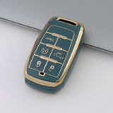 RAM Key Cover 1500, 2500, 3500, 5500 – 5 Button Smart Key Case (Gold trim)