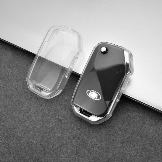 Kia key cover - Transparent flip key | Cerato, Optima, Sorento, Seltos, Sportage (2018+) Car key Cover