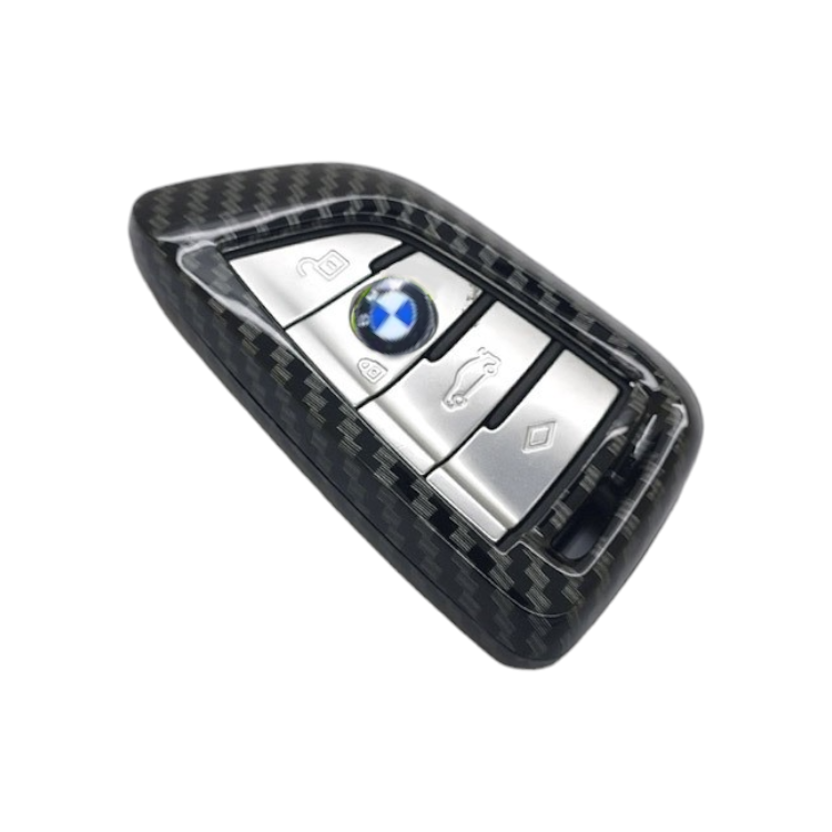 BMW key cover - carbon fibre pattern | key fob case for X1, X2, X3, X5, 2 series, 3 series, 5 series etc