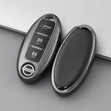 Nissan Car Key Cover - 2 or 3 Button | Metallic Finish | Navara, 350z, Qashqai, X-Trail key fob cover | Nissan Accessories