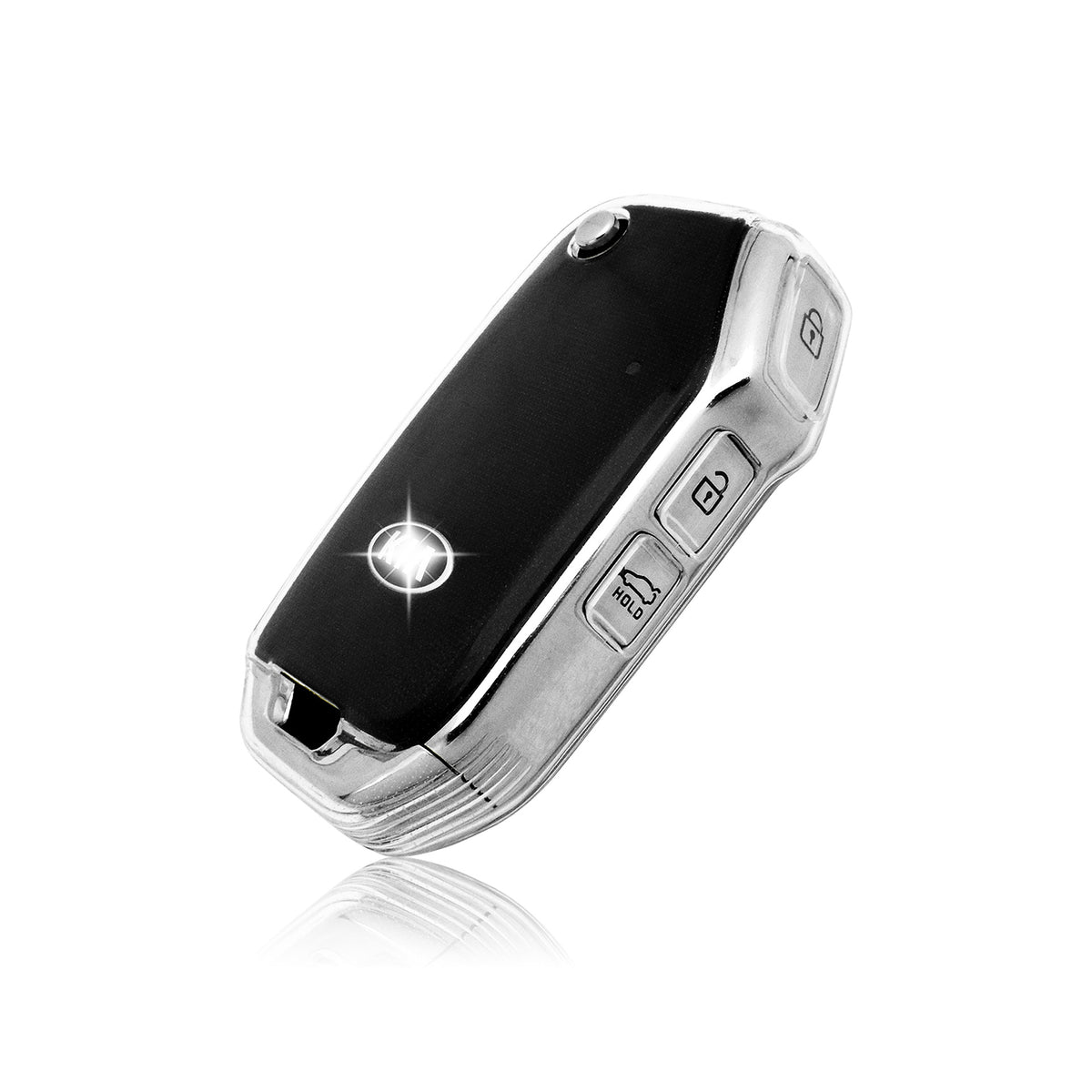 Kia key cover - Transparent flip key | Cerato, Optima, Sorento, Seltos, Sportage (2018+) Car key Cover