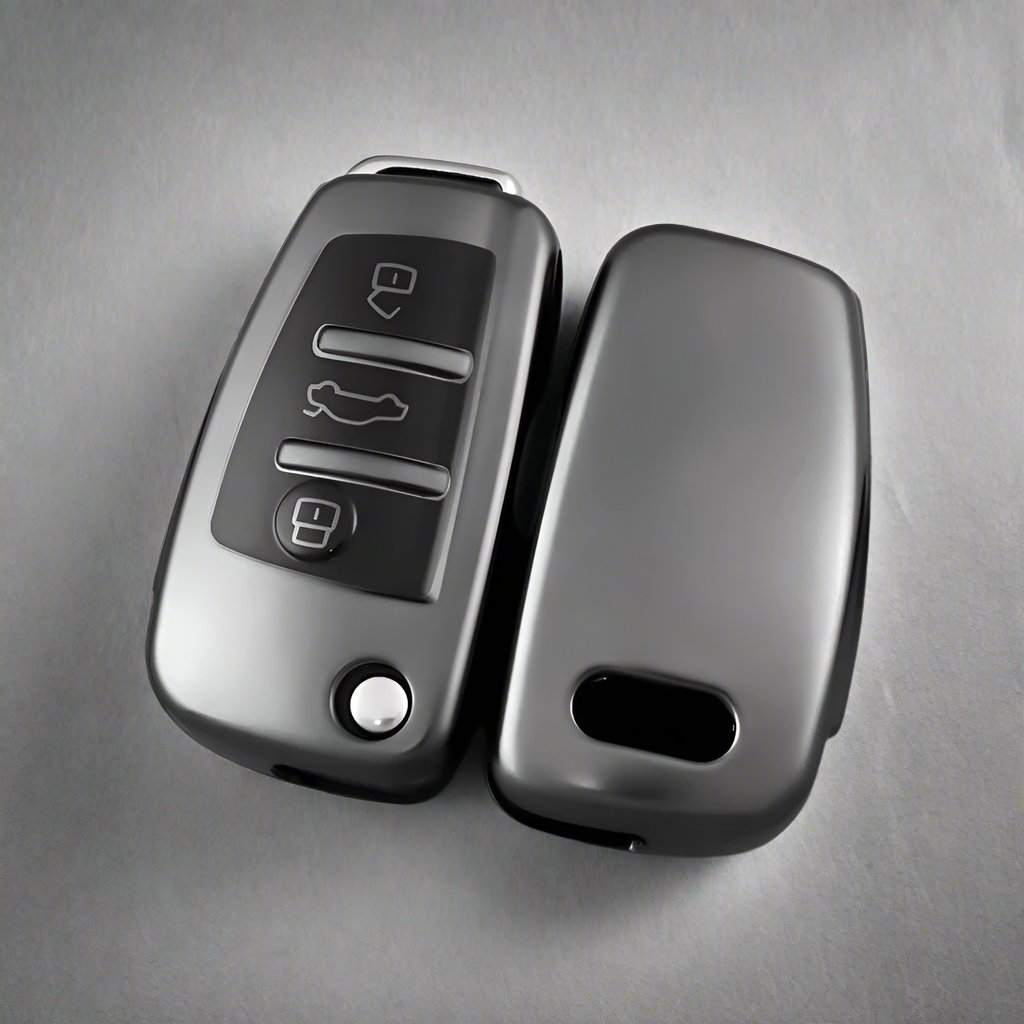 Audi flip key cover - Metallic | Car key fob cover protector for multiple Audi models